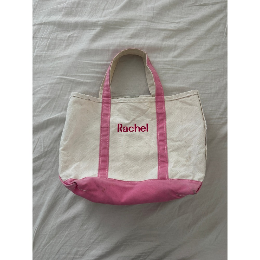 L.L. Bean Boat and Tote Bag Personalized Embroidered Name Rachel Made in USA